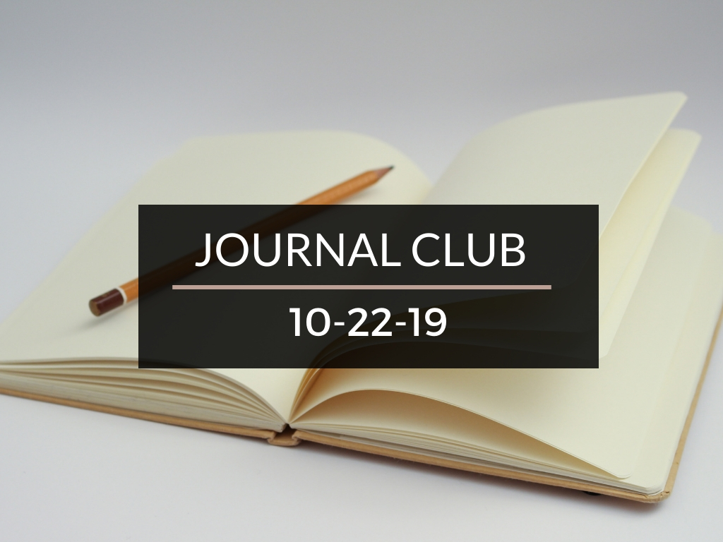 Journal Club October 22 2019