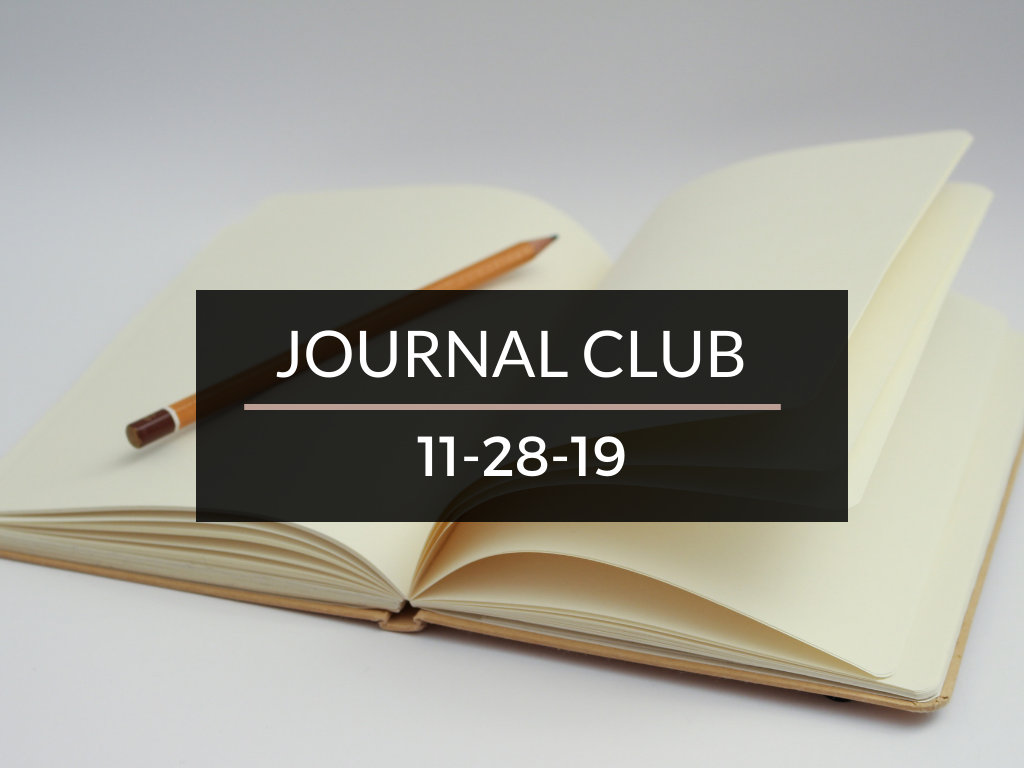 Journal Club 11/28/19