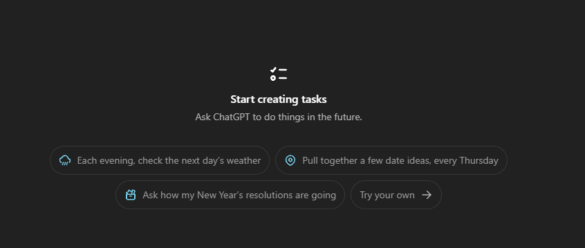 ChatGPT task scheduler